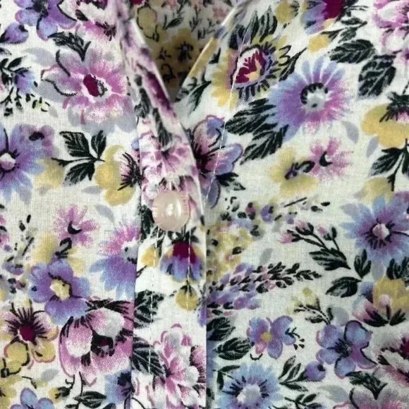 Saint James Cotton Button Down Floral Print Shirt S/M ($148) - Picture 4 of 10